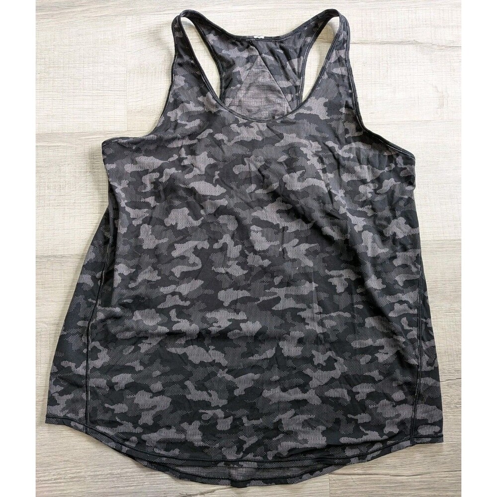 Lululemon Essential Pleated Back Tank Top Women's Size Medium Camo